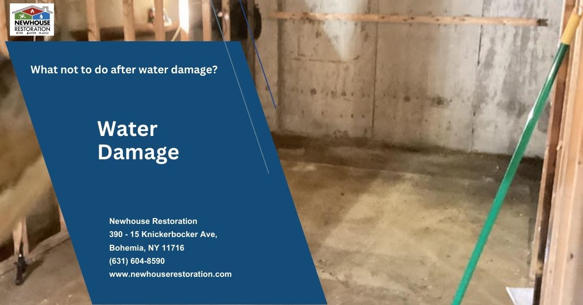 What NOT to do after water damage on Long Island.
