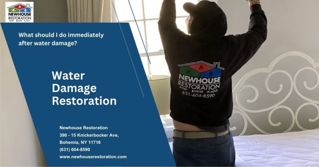 what should you do immediately after water damage on long island.